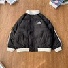 D121338秋冬新品三杠拼接立领加厚面包服棉服 商品缩略图6