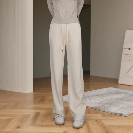 乔万尼2025新款复古高腰阔腿裤弹力女修身显瘦垂感长裤子EZ4F160 商品图1