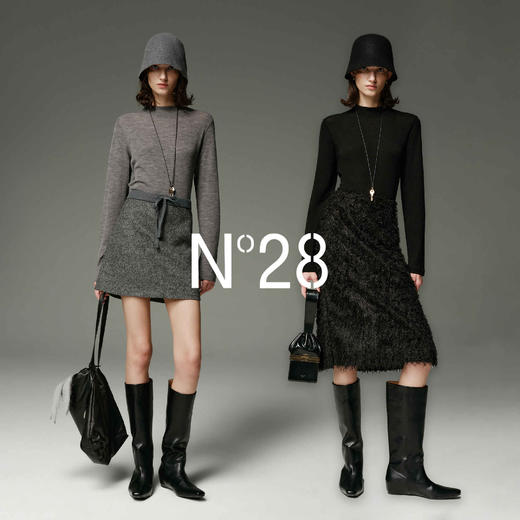 N°28 100%绵羊毛半高领针织打底衫女秋季高级感气质修身内搭上衣895392T022  商品图4