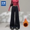 【加绒加厚】罗蒙女士秋冬款高腰阔腿裤子时尚百搭显瘦长裤子 商品缩略图0