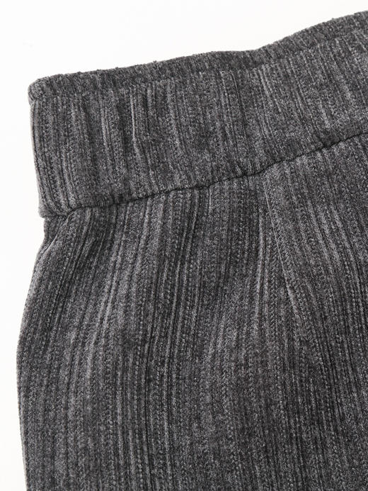 2025 秋冬奶白色坑条阔腿休闲裤女 高腰松紧腰垂感微喇叭裤 柔软亲肤通勤百搭显瘦宽松直筒长裤 商品图4