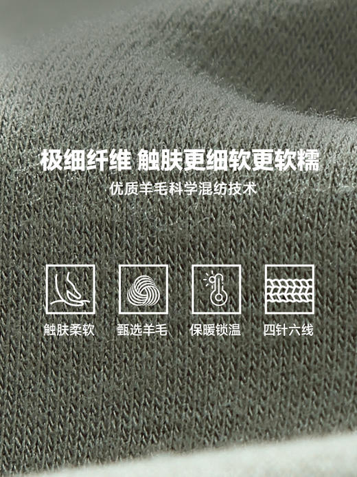素湃Supield美利奴澳洲羊毛混纺羊毛衫吸湿排汗抗静电秋冬打底衫 商品图3