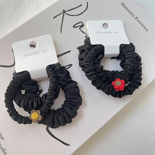 小花多尺寸超柔组合皮筋（3个）-纪念日百货门店同款167949672 商品图3