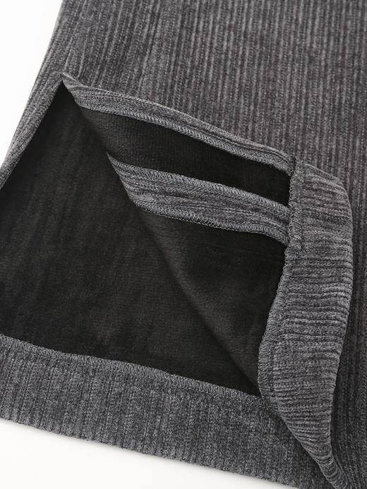 2025 秋冬奶白色坑条阔腿休闲裤女 高腰松紧腰垂感微喇叭裤 柔软亲肤通勤百搭显瘦宽松直筒长裤 商品图3