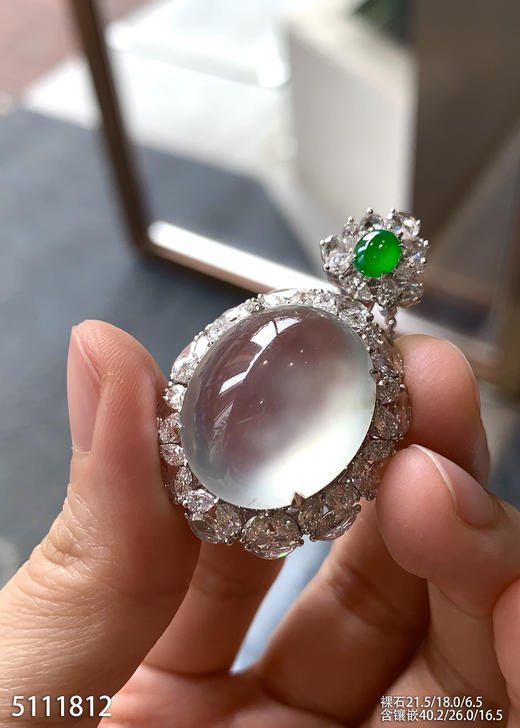 玻璃种蛋面吊坠【5111812】具体价格微信咨询 商品图1