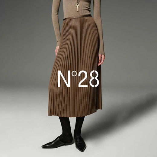 N°28高级感显瘦垂感a字百褶半身裙895382Q188  商品图4