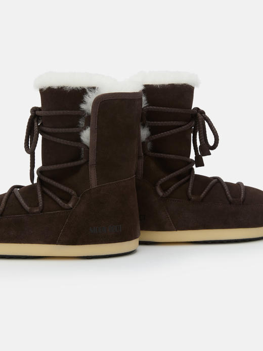 Moon Boot - Mb Evx Boot Suede / Shearling - Dark Brown - 女装 - 雪地靴 - 深棕色 商品图3