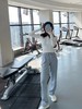 露露女高腰设计松紧腰直筒版型休闲裤 商品缩略图4