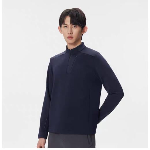 可隆秋冬加绒户外吸湿排汗抗菌男士半拉链长袖 商品图0