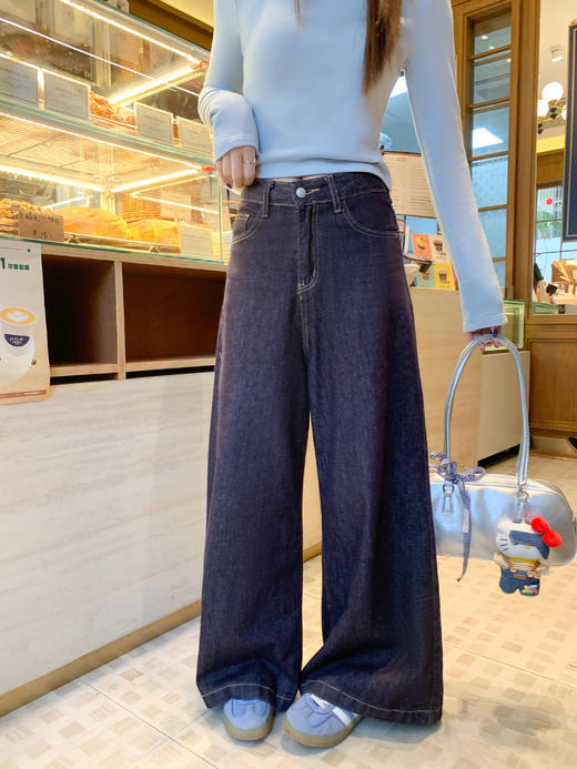 <曾小咸推荐>现货秒杀 ！微信超特价！韩系蓝色圆领短款磨毛长袖 日常109.99 立减60 秒杀49.99！！ 商品图11