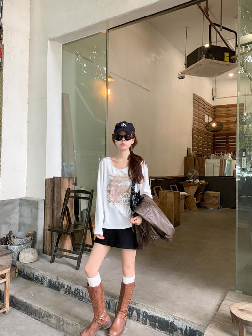 <曾小咸推荐>现货秒杀 ！微信超特价！韩系字母印花打底衫 日常149.99 立减80 秒杀69.99！！ 毛呢半裙 秒杀59.99！！ 商品图7