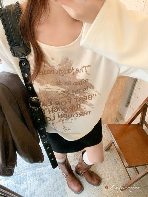 <曾小咸推荐>现货秒杀 ！微信超特价！韩系字母印花打底衫 日常149.99 立减80 秒杀69.99！！ 毛呢半裙 秒杀59.99！！ 商品图6