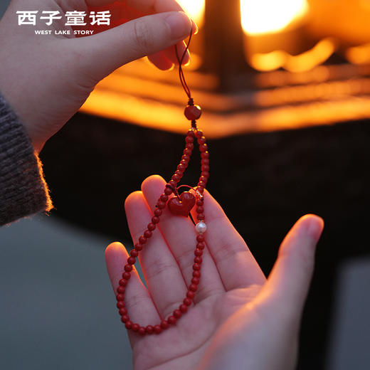 【预售3-5天】灵隐文创  朱砂手机链绳多宝多cai手机链高级感手机挂饰 商品图1