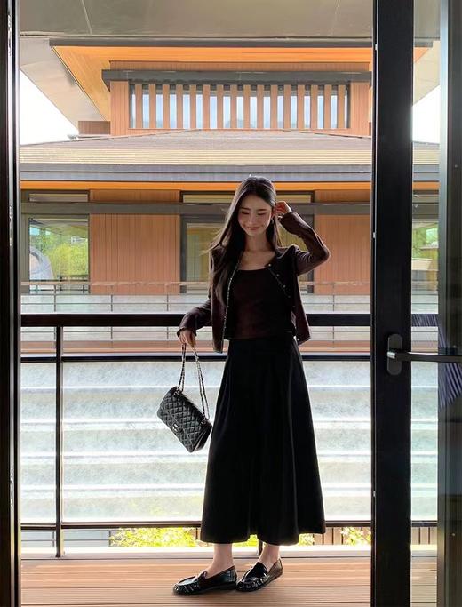 D121459冬季设计感加厚羊毛呢宽松显瘦阔腿裤裙裤 商品图6