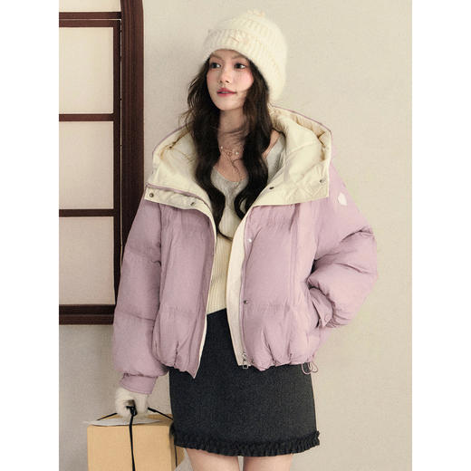 鹿向南【1217/20:00新品前1小时7折限量100件】灰紫色羽绒服 商品图3