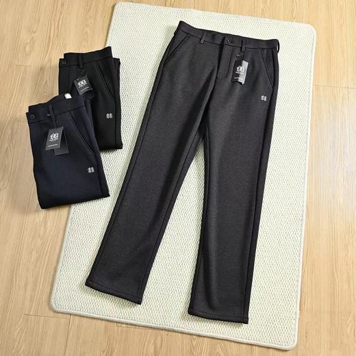 D121406秋冬男士加绒加厚含绵羊毛四面弹西裤 商品图1