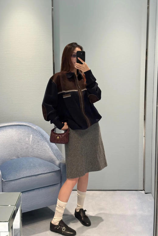 女款拼接拉链外套he017 商品图1