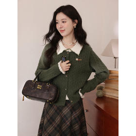 鹿向南【1212/20:00新品】绿色毛衣