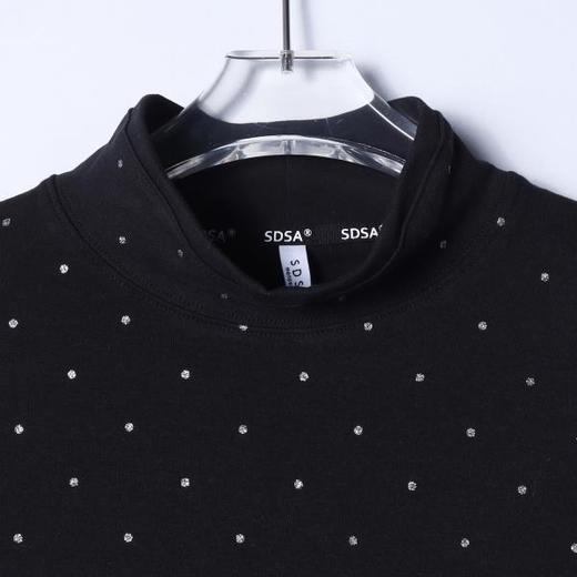 T5071SDSA男士秋冬新款痞帅男装时尚潮牌撞色满印波点印花立领长袖T恤 商品图2