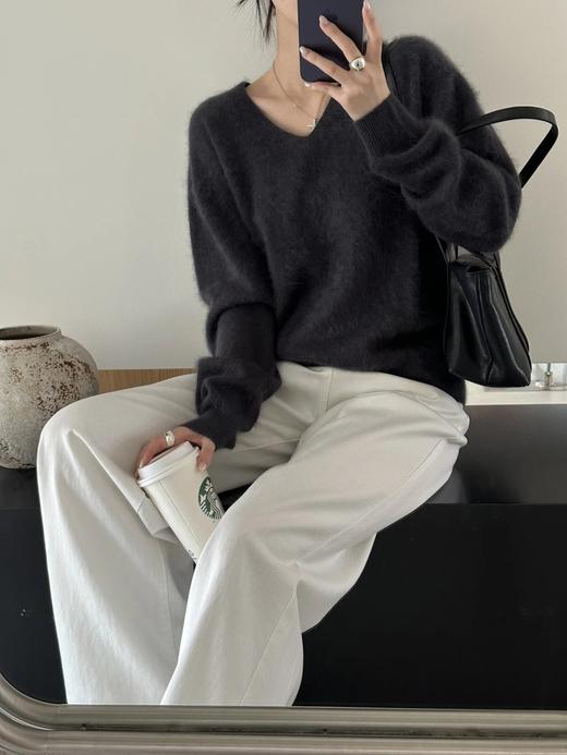 一店z 预售!【岛精无缝一体工艺】一件很舒服的拉毛羊绒羊毛衫！无缝一体软糯圆领毛衣打底（一周后发货） 商品图12