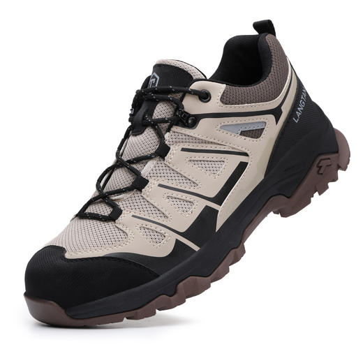 狼探新品四季款劳保鞋男防砸碳包玻纤防刺高分子聚乙烯实心MD底耐磨抗造 商品图5