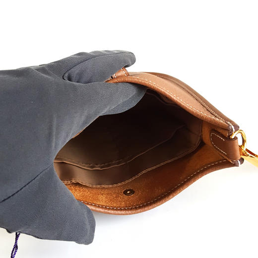 【98新】Hermes爱马仕H069426CCCI金棕金扣TC皮mini Evelyne伊芙琳单肩斜挎包女士 111225AK08 商品图9