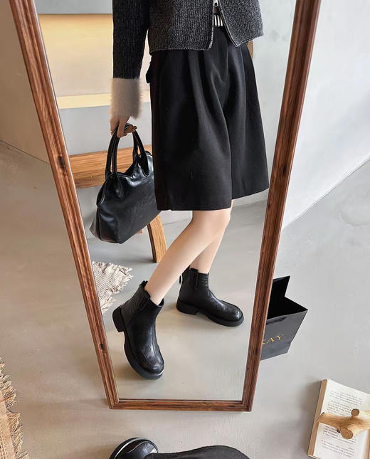 【胖D来同款英伦风加绒短靴SS520】高品质真皮❗️又暖又软🔥 柔软超有质感❗️不闷脚❗️-PWJCY 商品图12