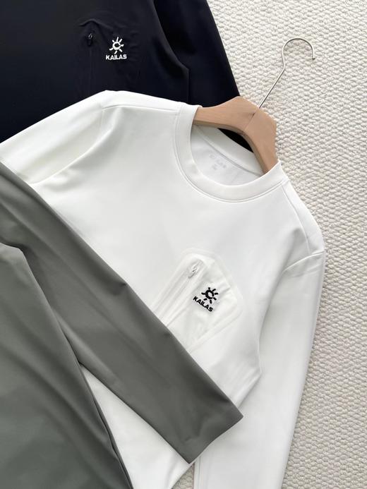 D121475长袖t恤男士户外运动跑步健身圆领休闲加绒打底卫衣 商品图6