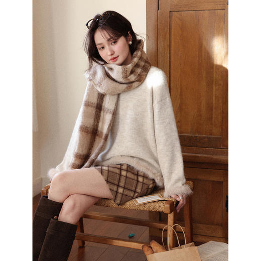 鹿向南【1217/20:00新品前1小时7折限量100件】燕麦色毛衣 商品图4