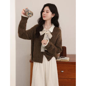 鹿向南【1212/20:00新品】咖色毛衣