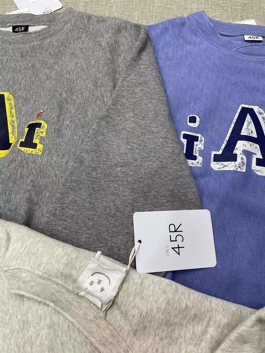 D121417叠领横丝侧拼菠萝刺绣A圆领加绒卫衣 商品图4