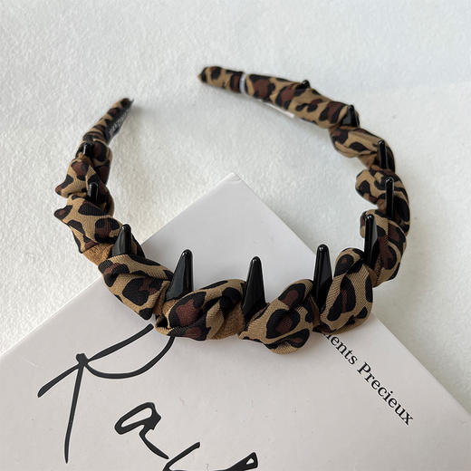 复古时髦豹纹缠绕布发箍-纪念日百货门店同款167949859 商品图2