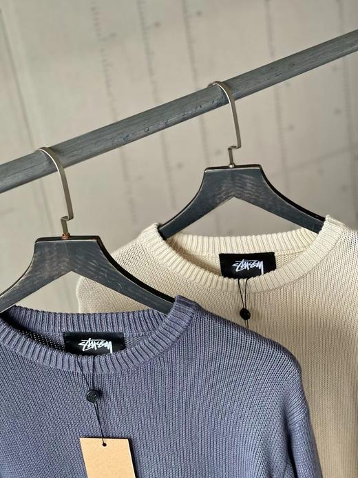 D121479背面Logo印花西海岸复古休闲情侣圆领针织毛衣 商品图4