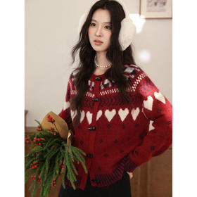 鹿向南【1217/20:00新品】红色毛衣