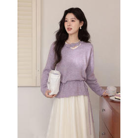 鹿向南【1212/20:00新品】紫色毛衣