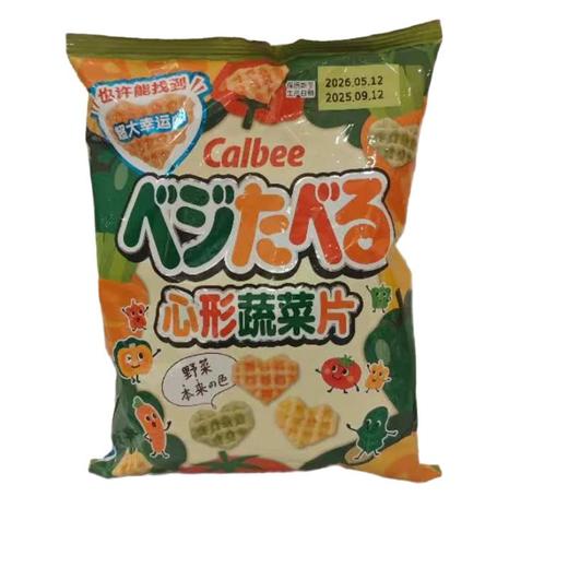 Calbee牌 心形蔬菜片（膨化食品）55g/袋 商品图0