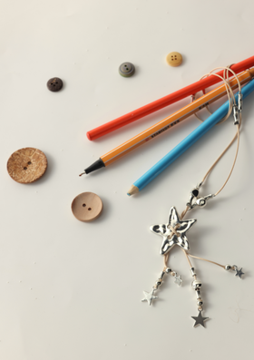 鹿鹿推荐·【工业风】旧编绳星星流苏项链吊坠毛衣链