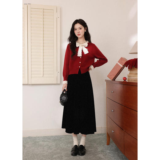 鹿向南【1217/20:00新品前1小时7折限量100件】红色针织衫 商品图1