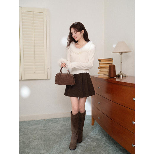 鹿向南【1217/20:00新品前1小时7折限量100件】杏色T恤 商品图1