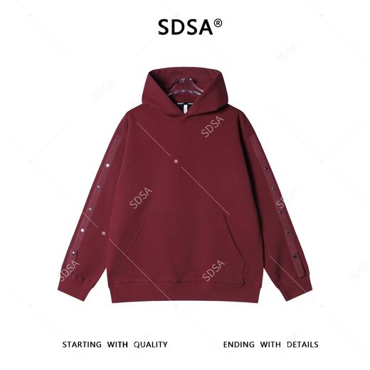 WY1480SDSA男士秋冬新款痞帅男装时尚金属设计连帽卫衣百搭宽松套头上衣 商品图0