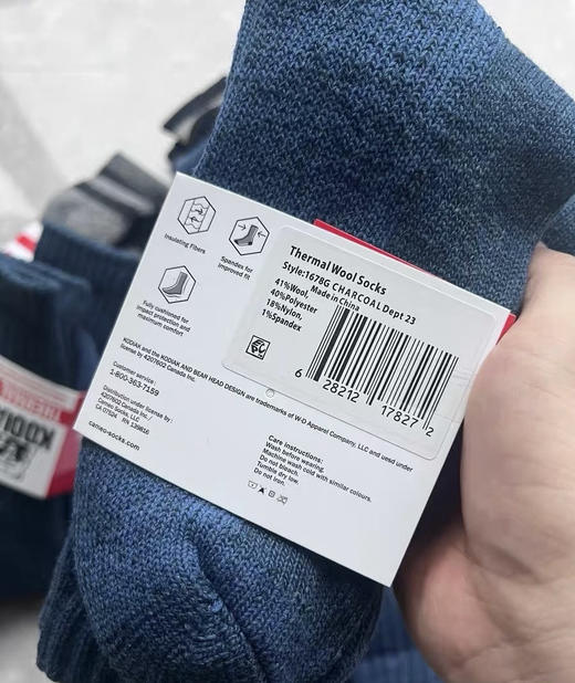 全新正品加拿大户外KODIAK科迪亚克熊41%羊毛袜长筒袜
灰色，蓝色。一卡两双
均码40-45 商品图2