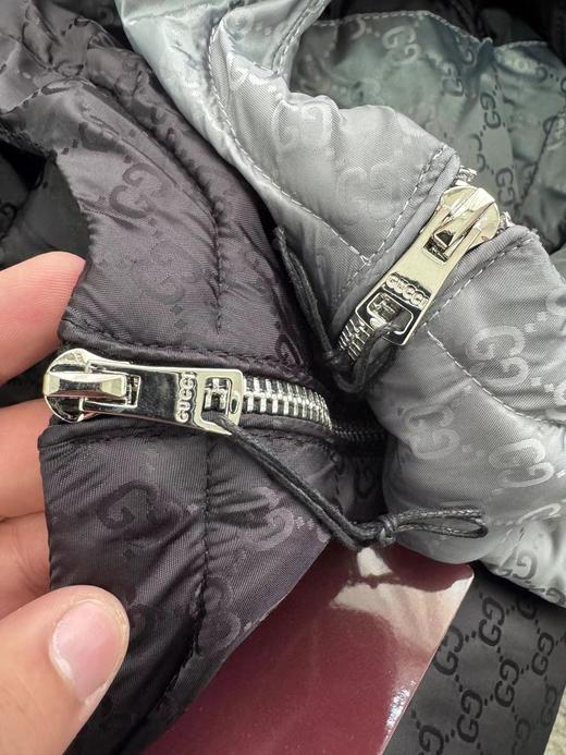 D121476秋冬新款满印字母GG织带薄棉拉链连帽夹克外套 商品图13