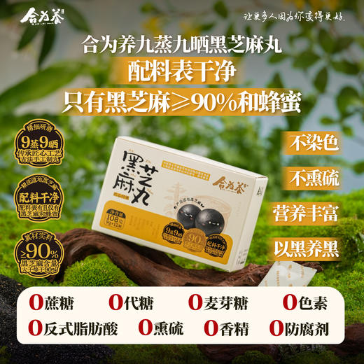 合为养古法蒸晒黑芝麻丸食疗滋补营养养生丸欧阳力荐芝麻球零食 商品图0