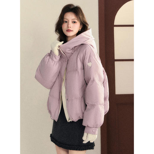 鹿向南【1217/20:00新品前1小时7折限量100件】灰紫色羽绒服 商品图2