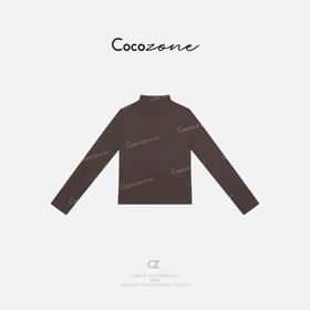 COCO ZONE 刘一一“肤感半高领”100绵羊毛长袖T恤 CD1A1092