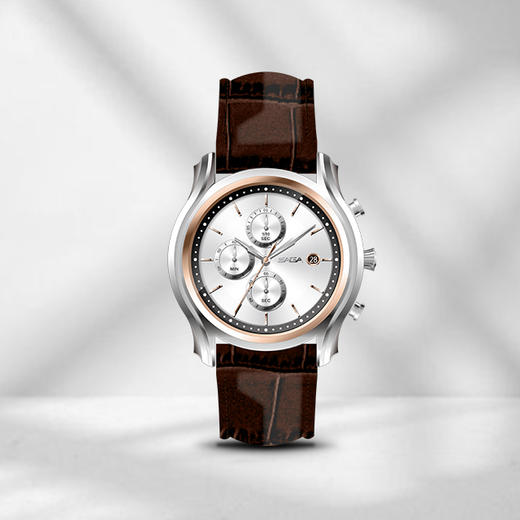 SAGA世家表男士手表进口石英机芯带日历简约时尚手表 商品图1