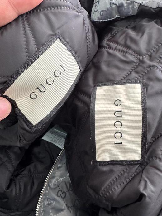 D121476秋冬新款满印字母GG织带薄棉拉链连帽夹克外套 商品图11