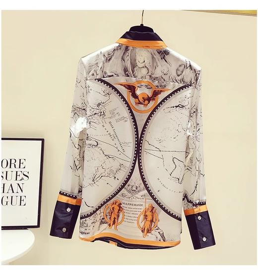 「断码清仓」宫廷风轻奢橙色飘带桑蚕丝衬衣 L码 ZFYY155 商品图4