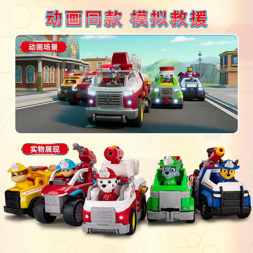 正版汪汪队立大功消防系列救援车毛毛莱德阿奇弹射套装儿童玩具 商品图3
