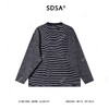 SDSA男士秋冬新款痞帅男装潮牌扎染撞色条纹圆领长袖T恤百搭时尚 商品缩略图4